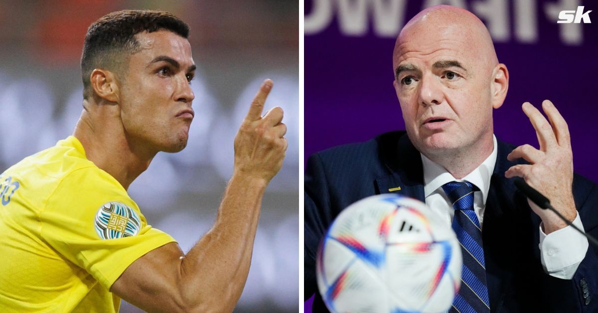 Gianni Infantino watched Cristiano Ronaldo in action 