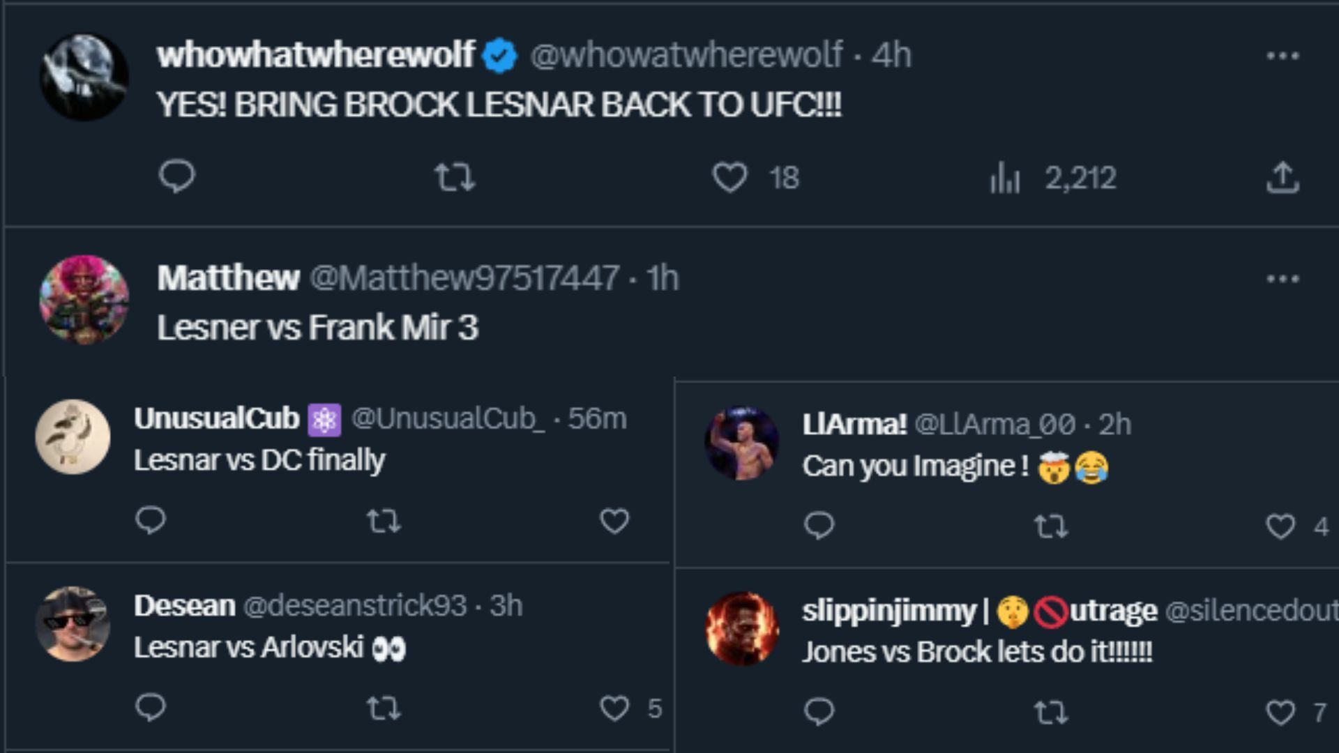 Fans already know what they want from Brock Lesnar