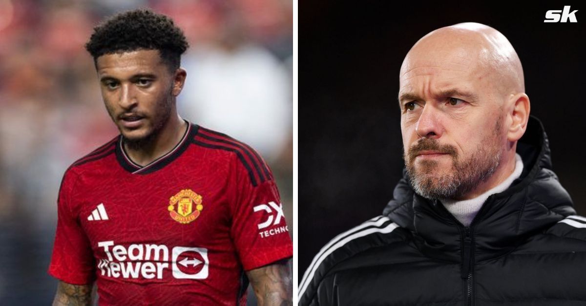 Jadon Sancho and Erik ten Hag 