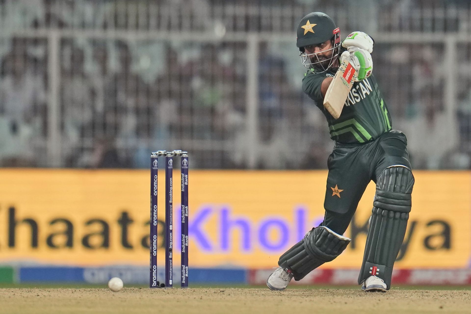 Babar Azam has a strike rate of 77.69 in the 2023 World Cup. [P/C: AP]