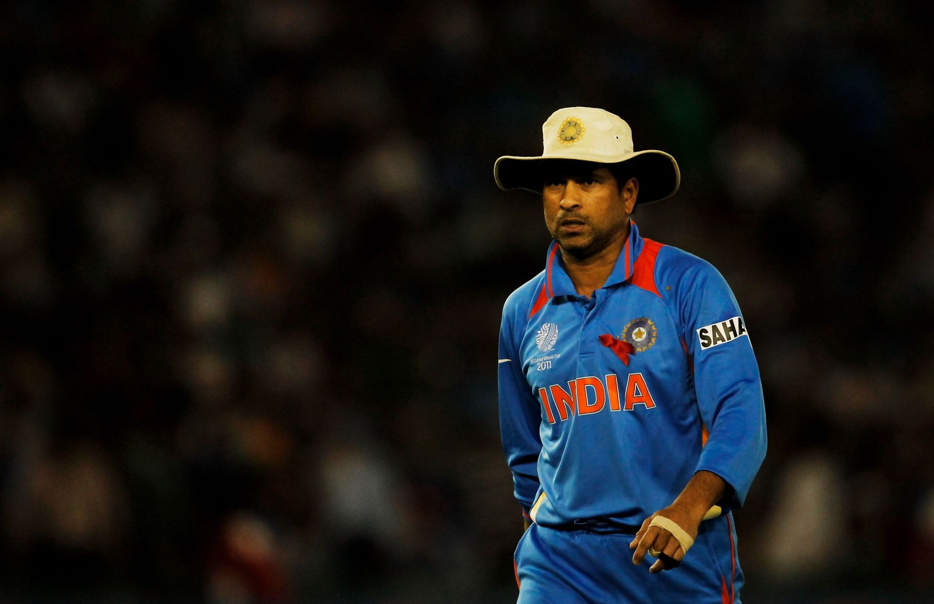 Sachin Tendulkar during Pakistan v India - 2011 ICC World Cup Semi-Final [Getty Images]