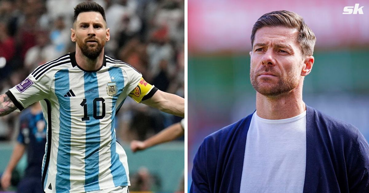 Lionel Messi and Xabi Alonso    