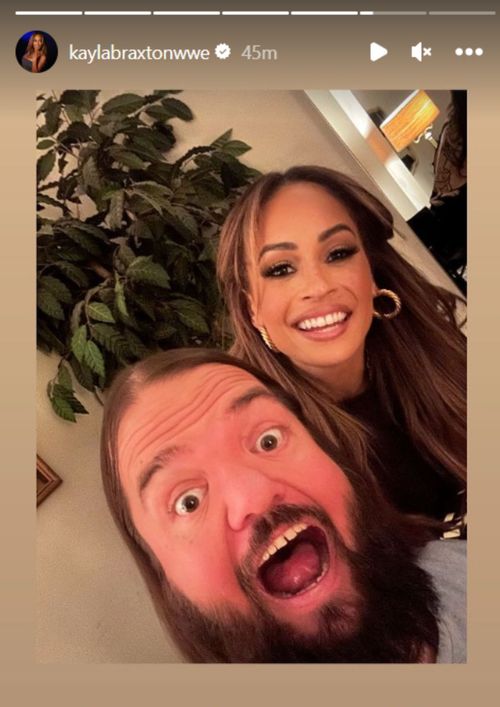 Kayla Braxton's Instagram story with Hornswoggle