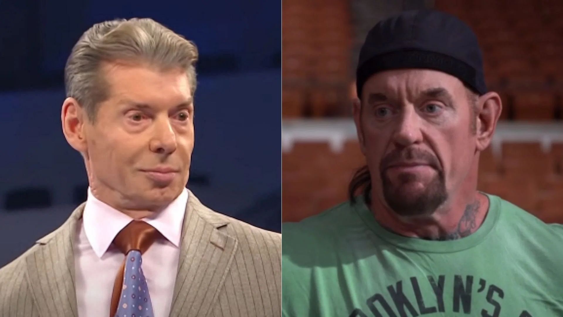 Vince McMahon (left); The Undertaker (right)