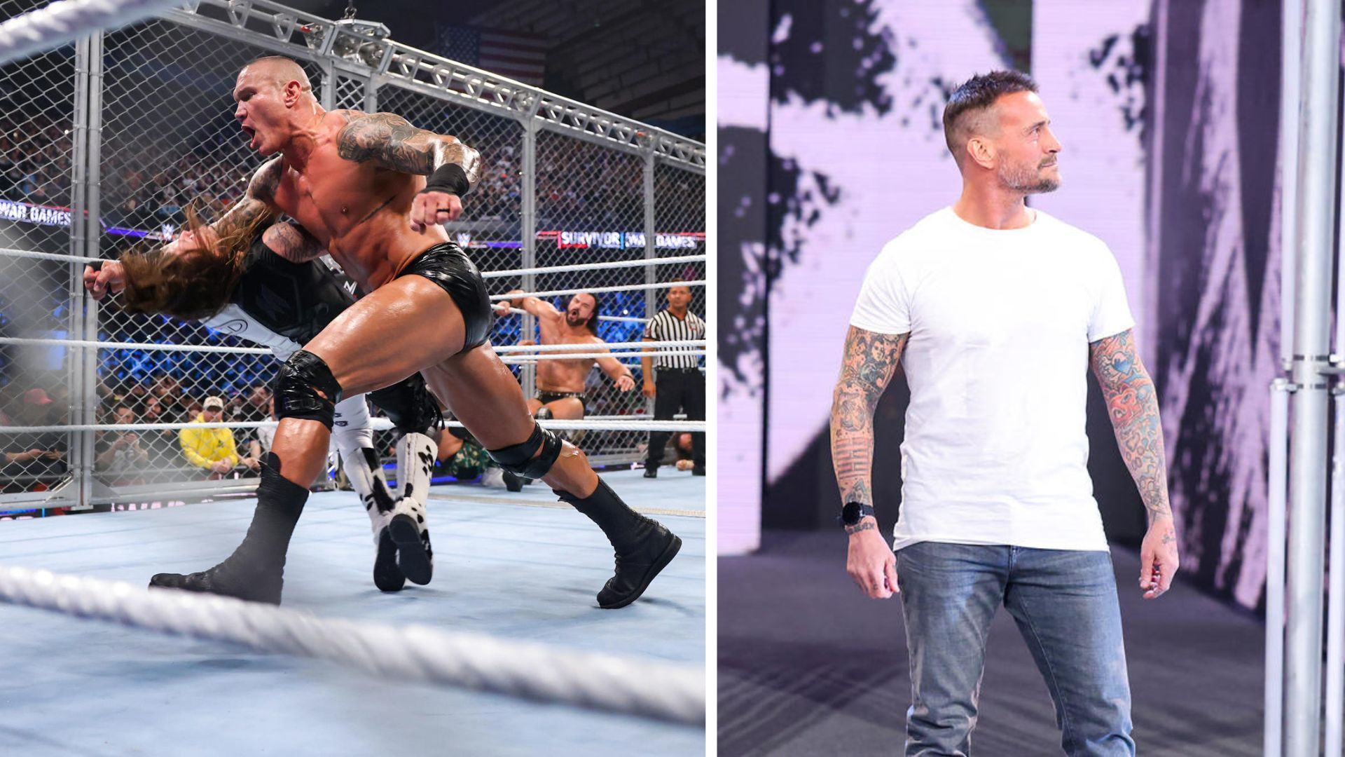 Randy and Punk at WWE Survivor Series 2023