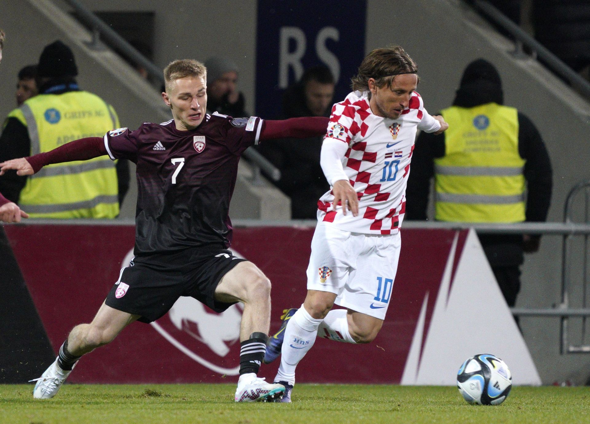 Luka Modric (right) could leave the Santiago Bernabeu in the summer.