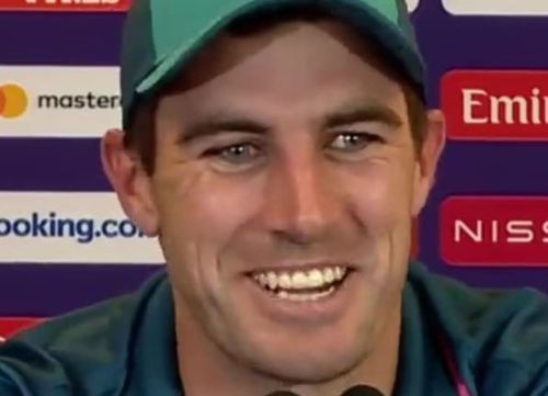 Pat Cummins could not hold back his smile when addressing England's struggles.