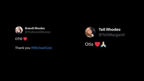 Screenshot of Brandi Rhodes and Teil Rhodes' reactions.