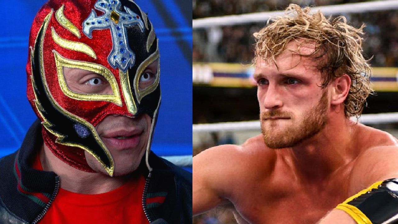 Rey Mysterio (left); Logan Paul (right)