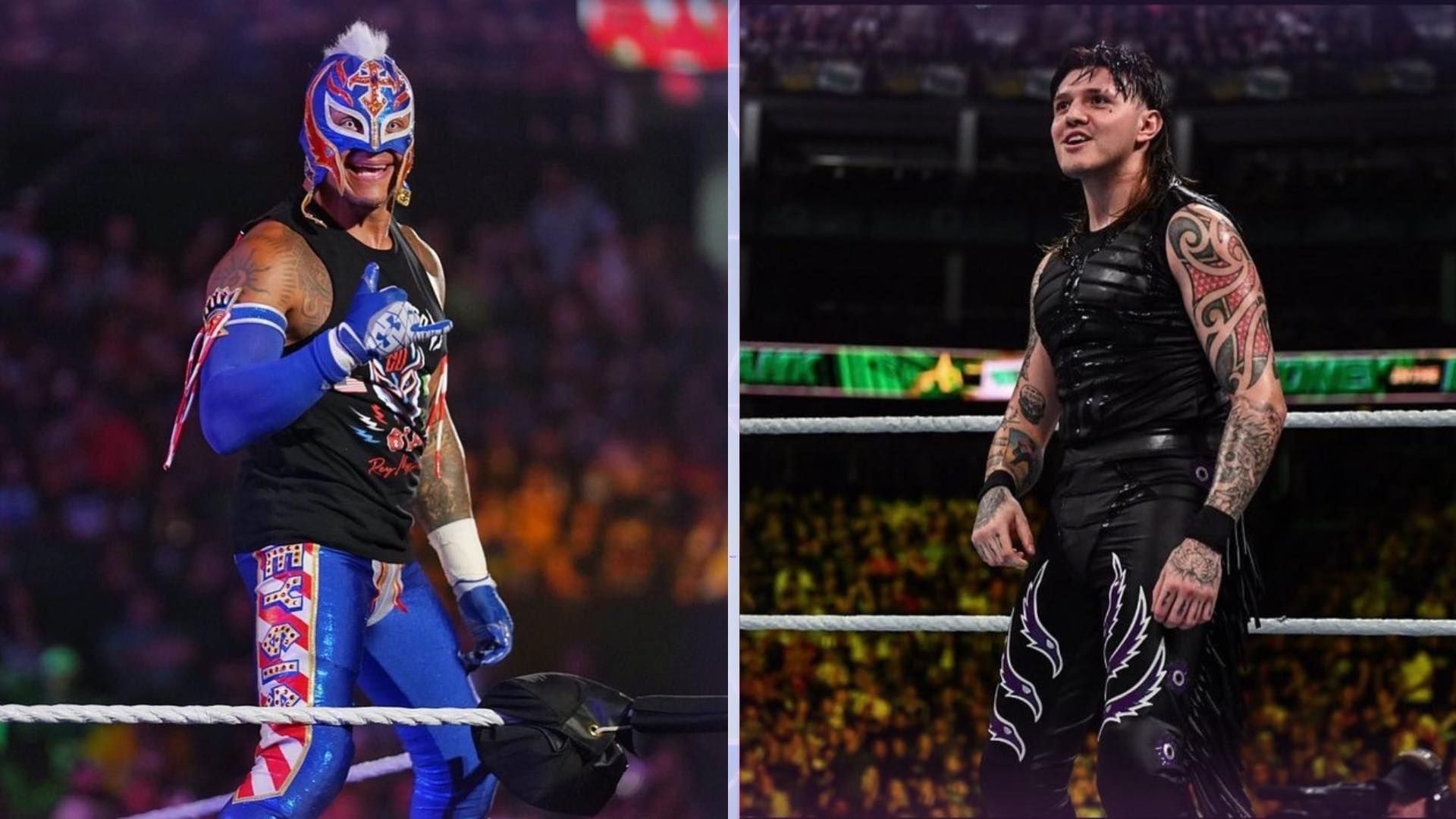 Rey Mysterio (left); Dominik Mysterio (right)