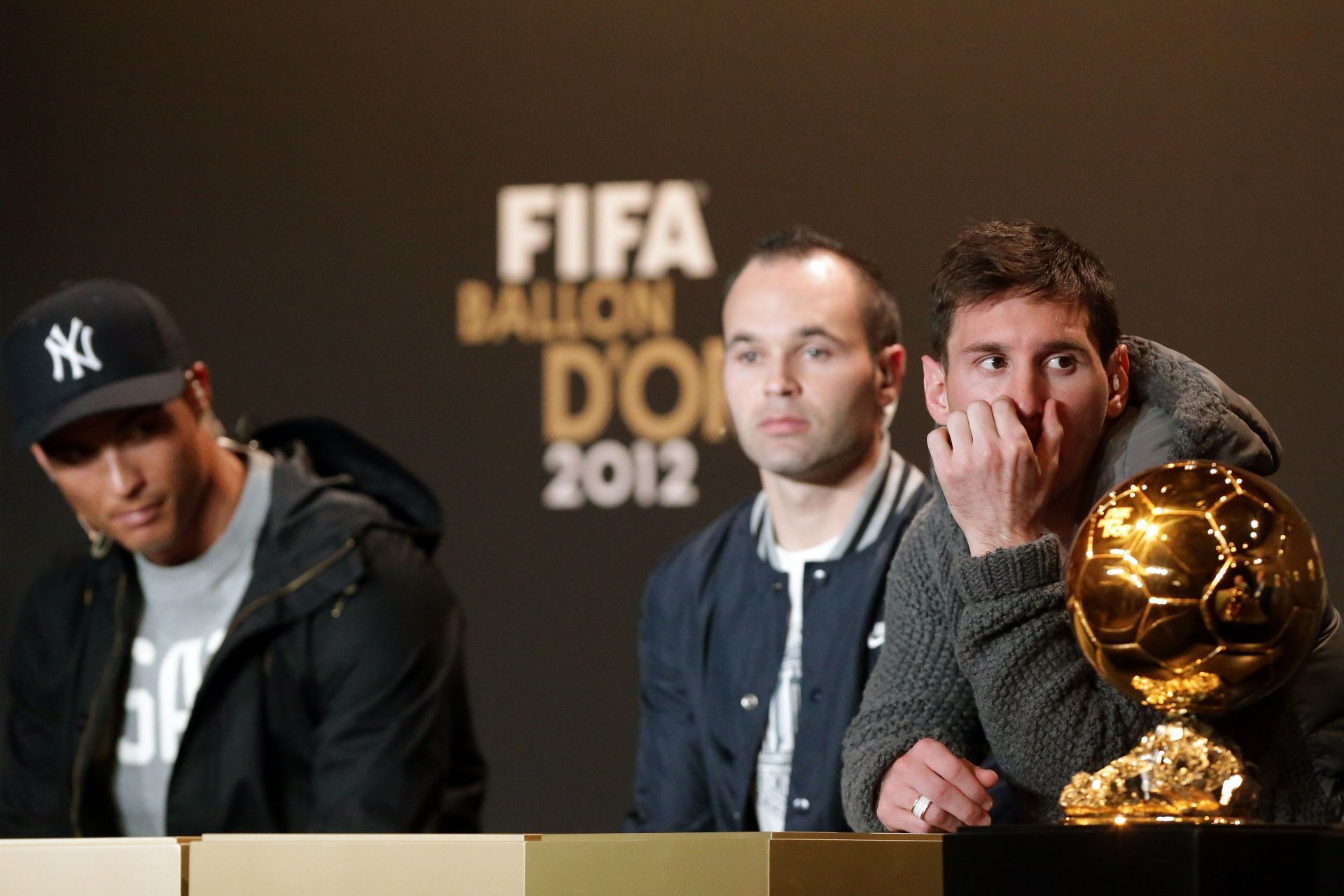 Lionel Messi and Cristiano Ronaldo (via Getty Images)