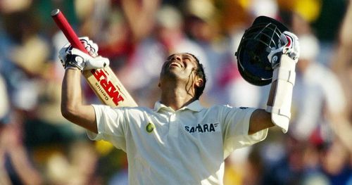 Sachin Tendulkar celebrates his iconic 241 at Sydney against Australia.