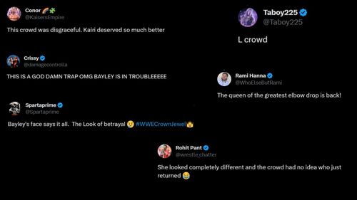 Screenshot of fans' reactions on Twitter.