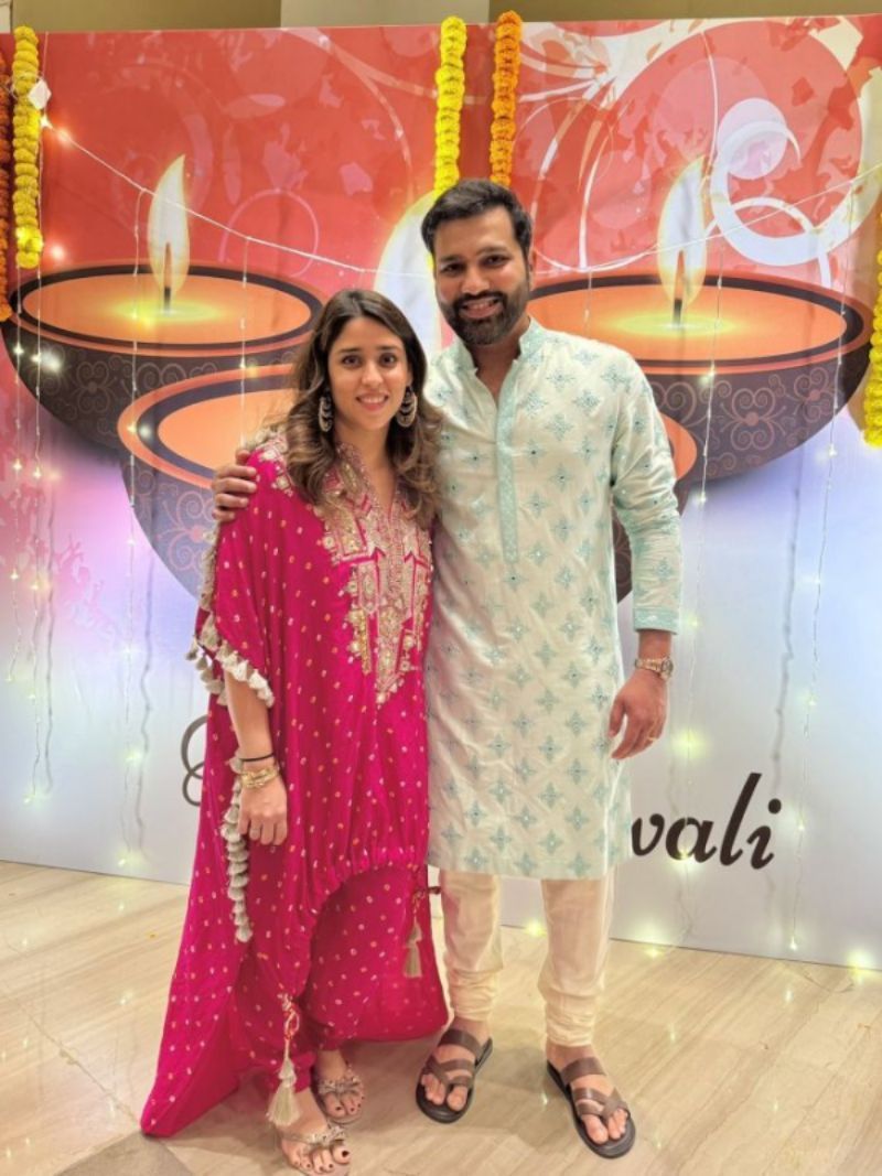 Team India captain Rohit Sharma with wife Ritika Sajdeh (Pic: Rohit Sharma/ Instagram)