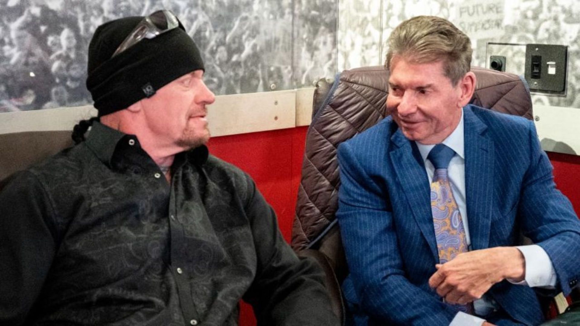 The Undertaker (left) and Vince McMahon (right)