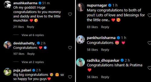 Here are some of the reactions to Ishant Sharma's newborn.