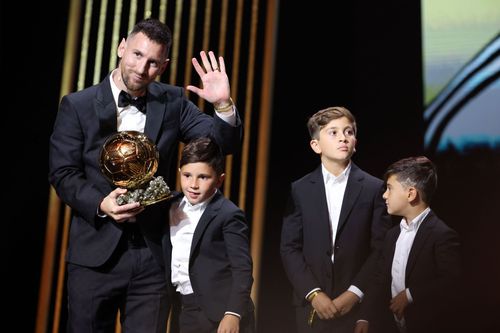 Lionel Messi at the 67th Ballon d'Or ceremony (via Getty Images)