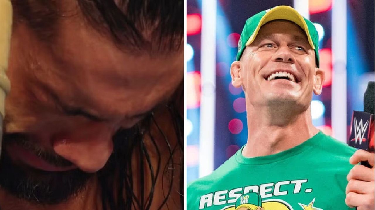 Roman Reigns (left); John Cena (right)