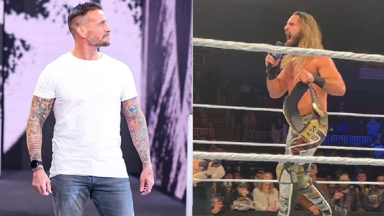 CM Punk (left); Seth Rollins (right)