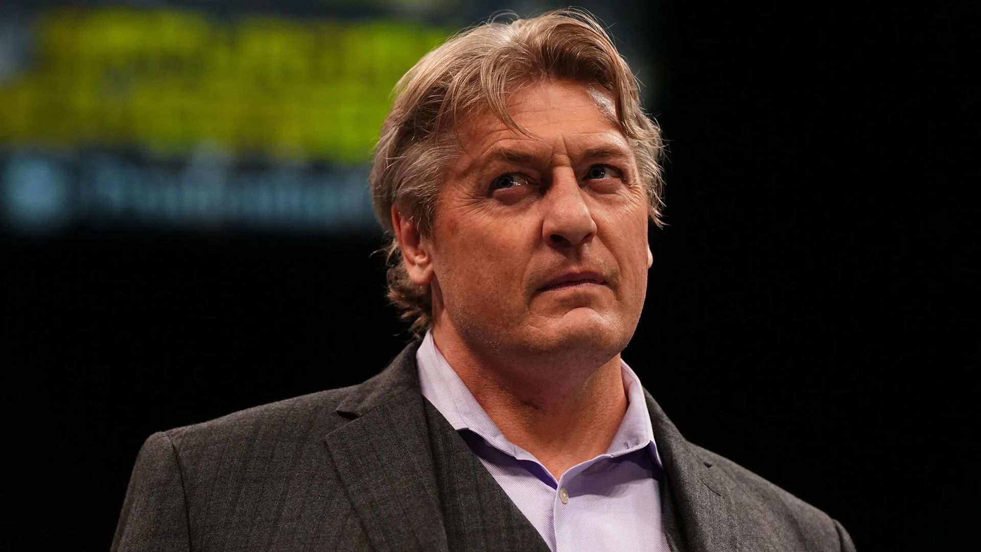 The legendary William Regal looks on after cutting a promo in the ring