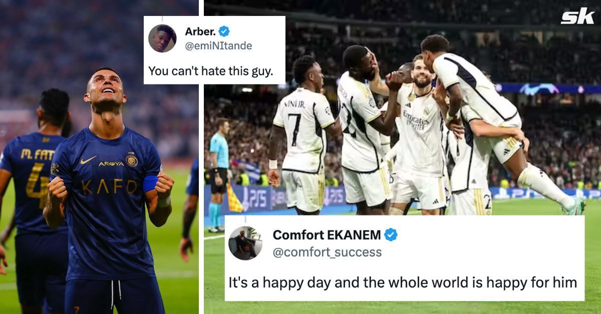 Fans react as Real Madrid star copies Cristiano Ronaldo goal celebration after scoring against Valencia