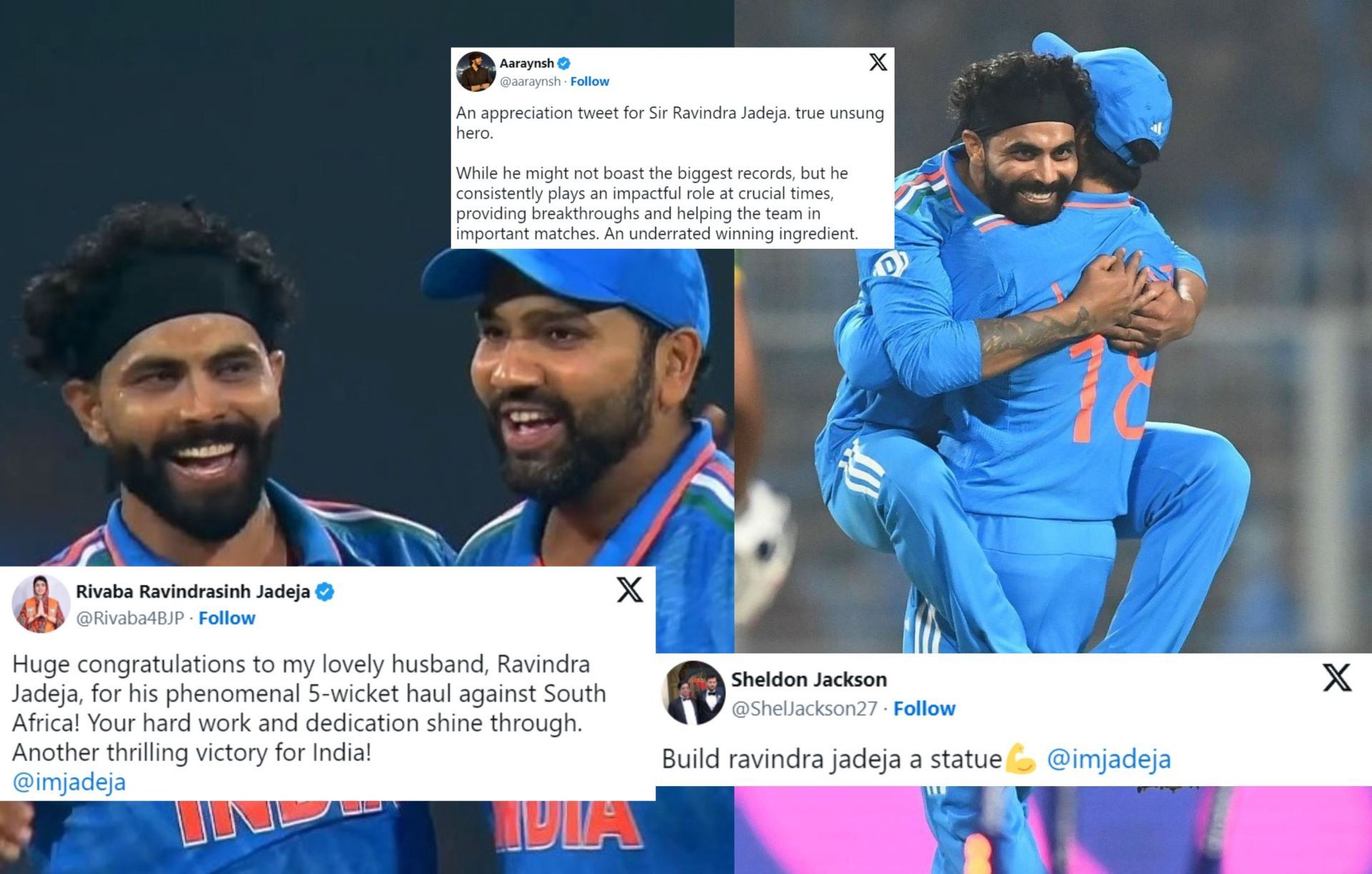 Fans hail Ravindra Jadeja after his all-round brilliance on Sunday. 