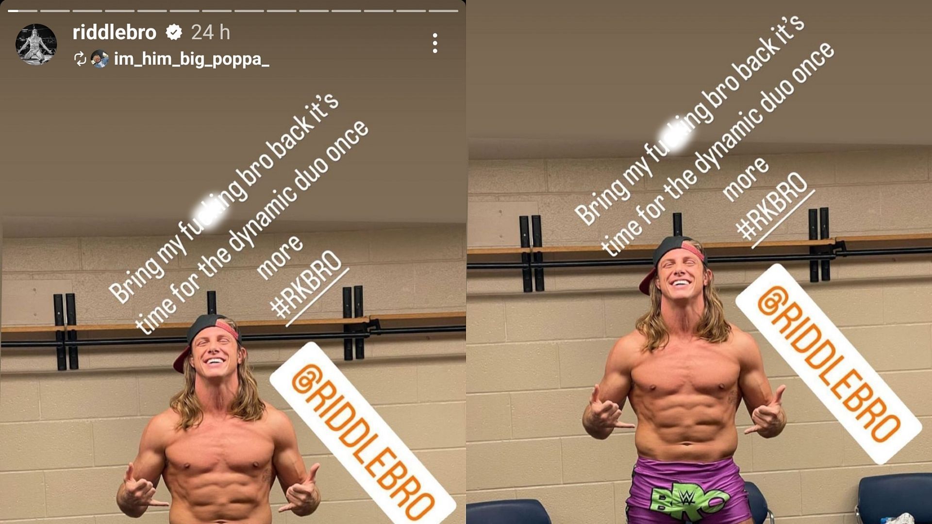 Matt Riddle&#039;s Instagram Story