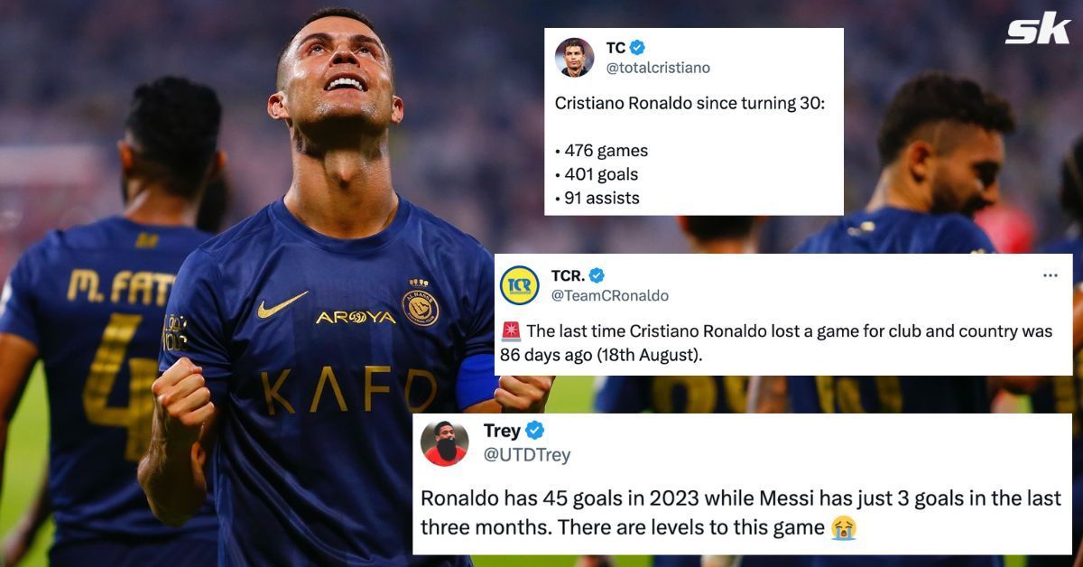 Fans hailed Cristiano Ronaldo on X 