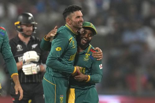 Keshav Maharaj scalped four as South Africa thrashed New Zealand.