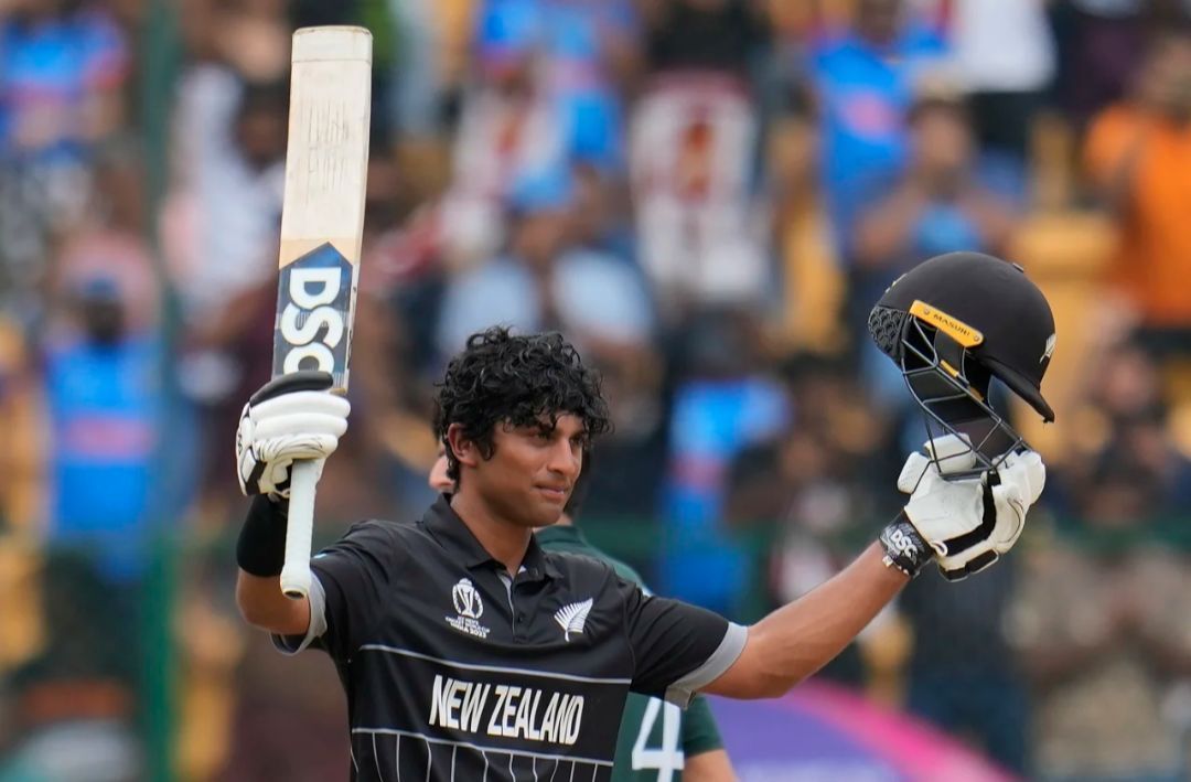 Rachin Ravindra after his 100 vs Pakistan [Getty Images]