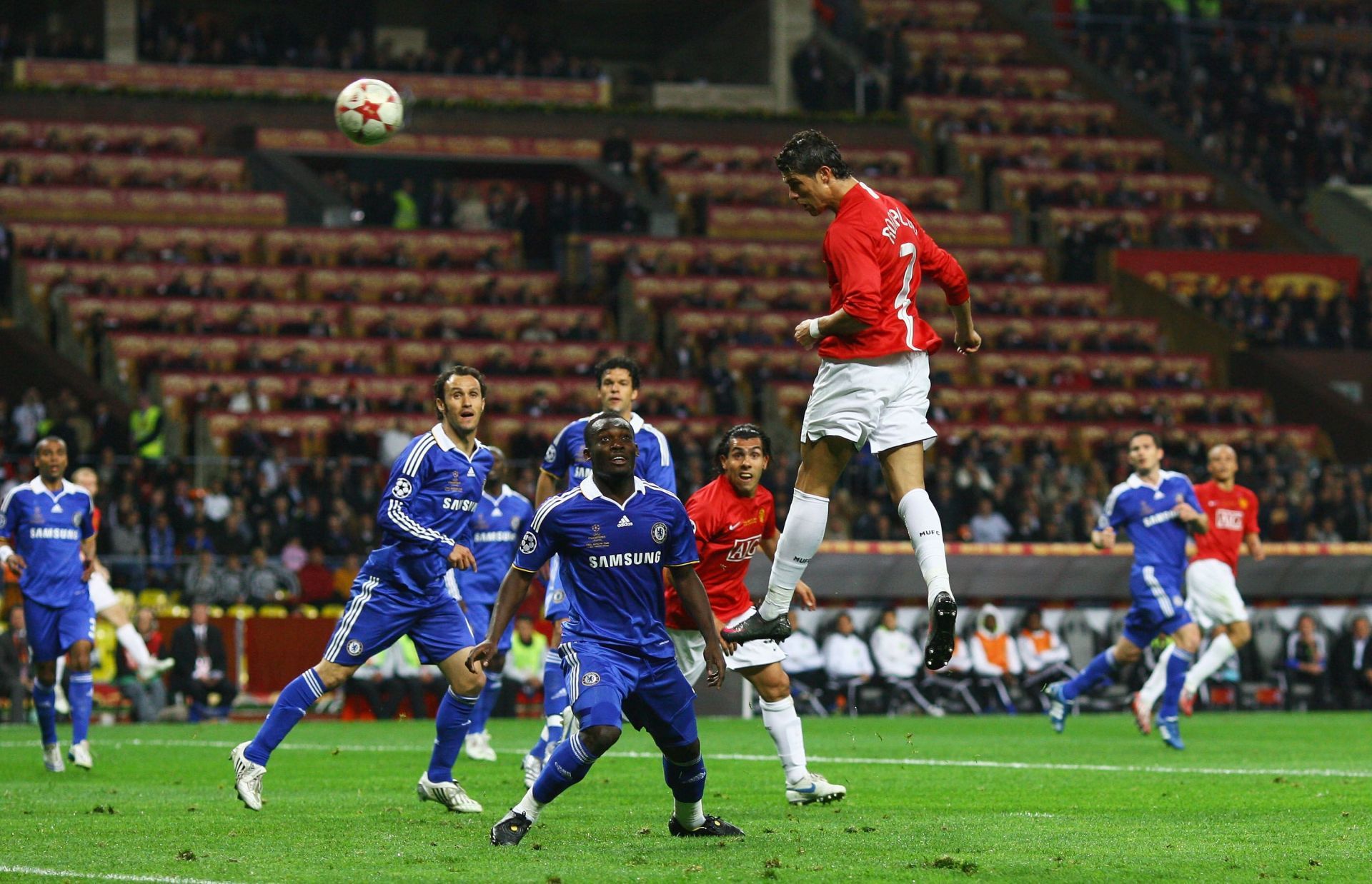 Cristiano Ronaldo scored an iconic header in the 2008 UCL final.