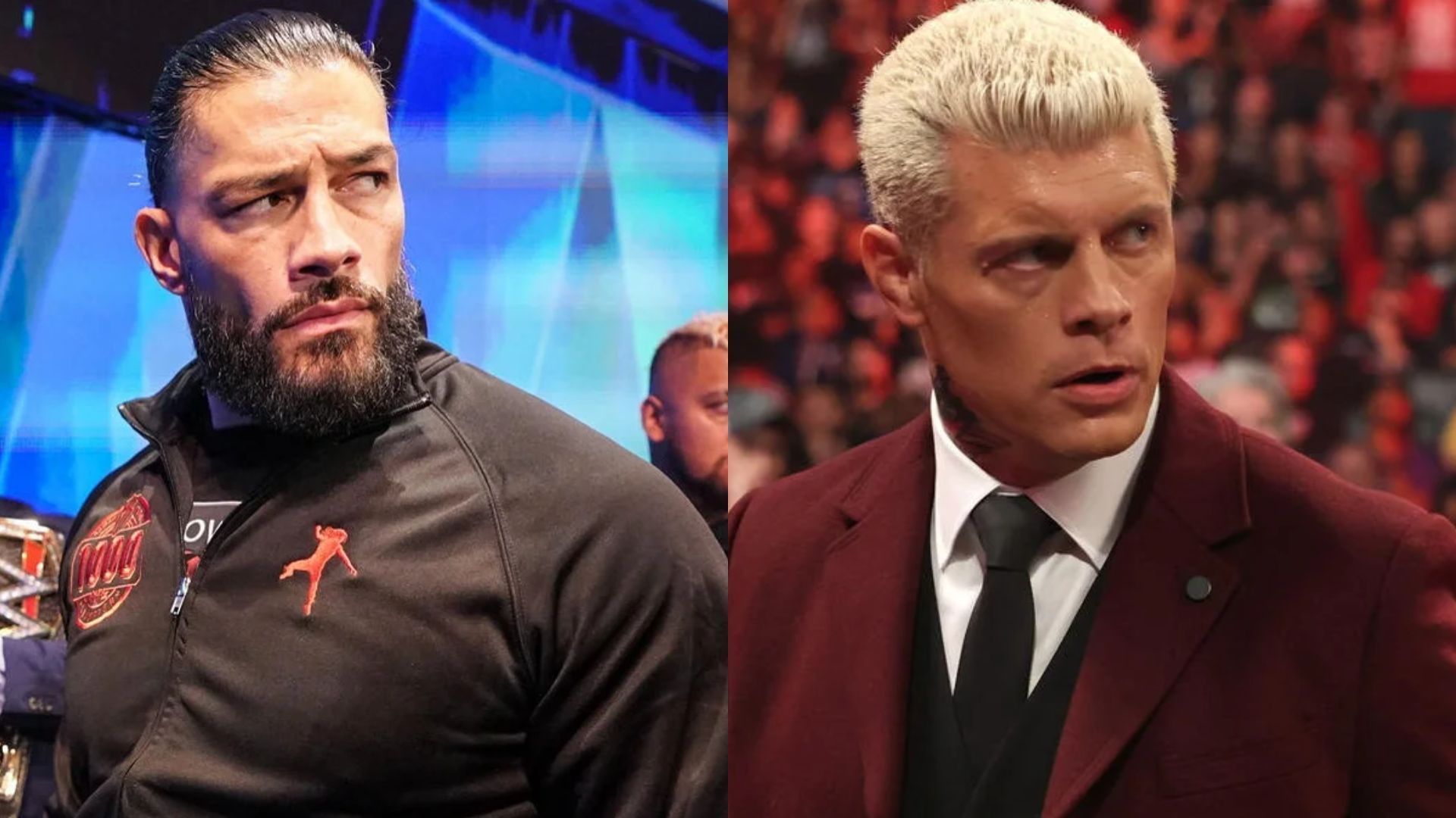 Roman Reigns (left) and Cody Rhodes (right)