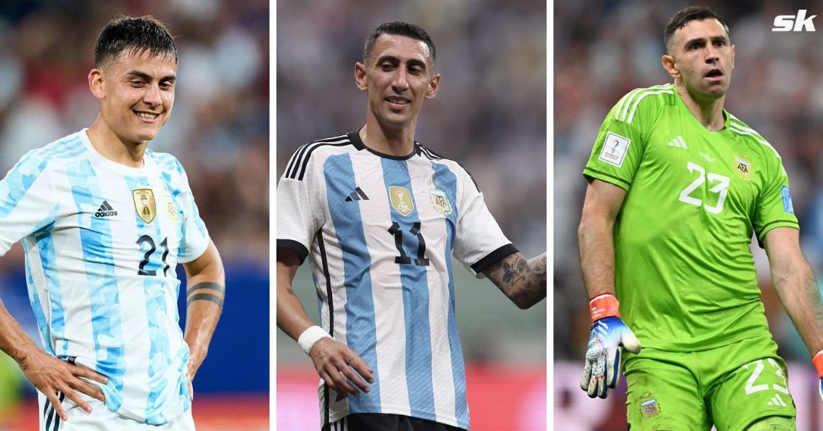 Paulo Dybala, Angel di Maria and Emiliano Martinez