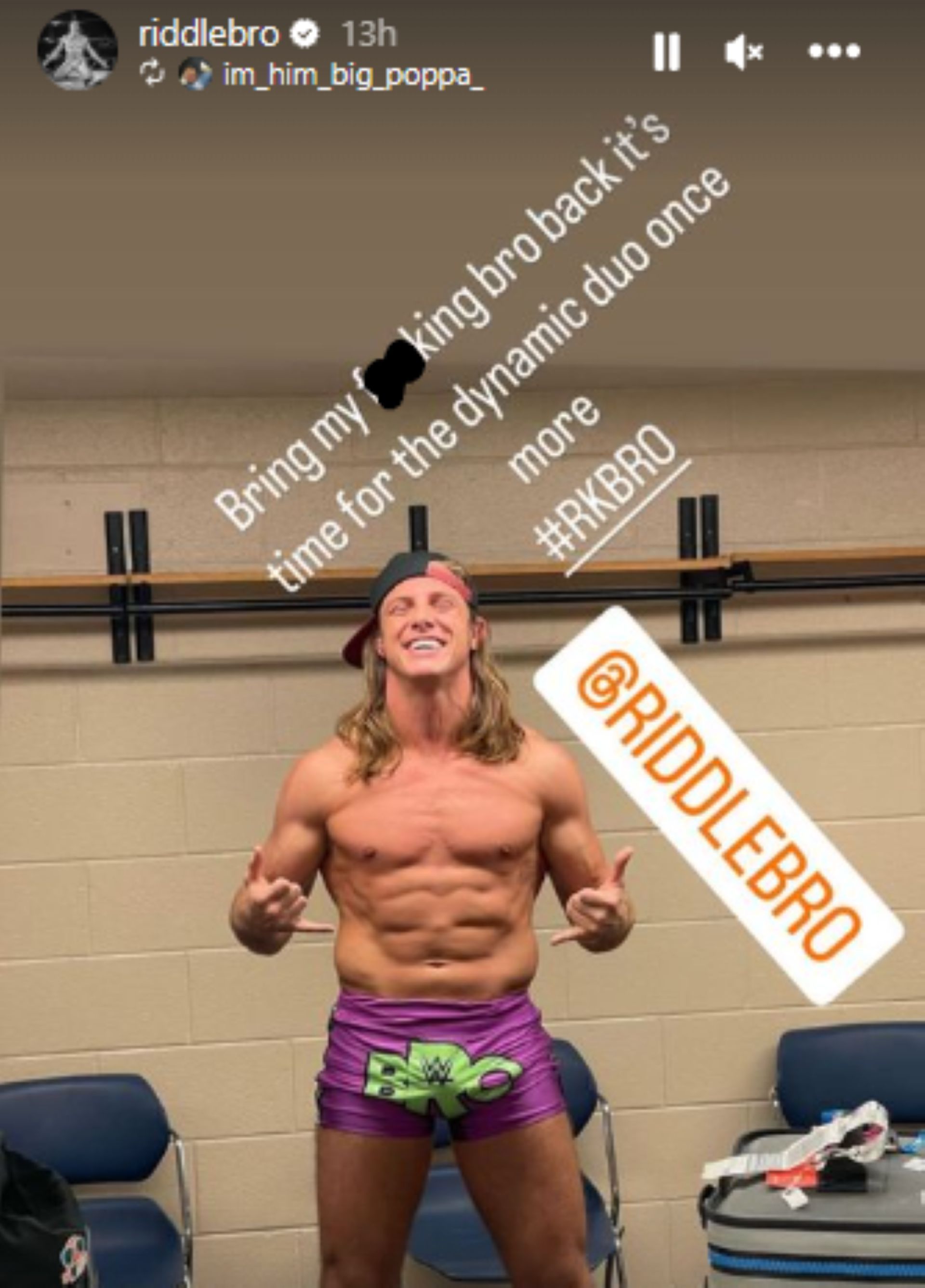 Matt Riddle reposts a post of someone saying they want RK-Bros to reunite