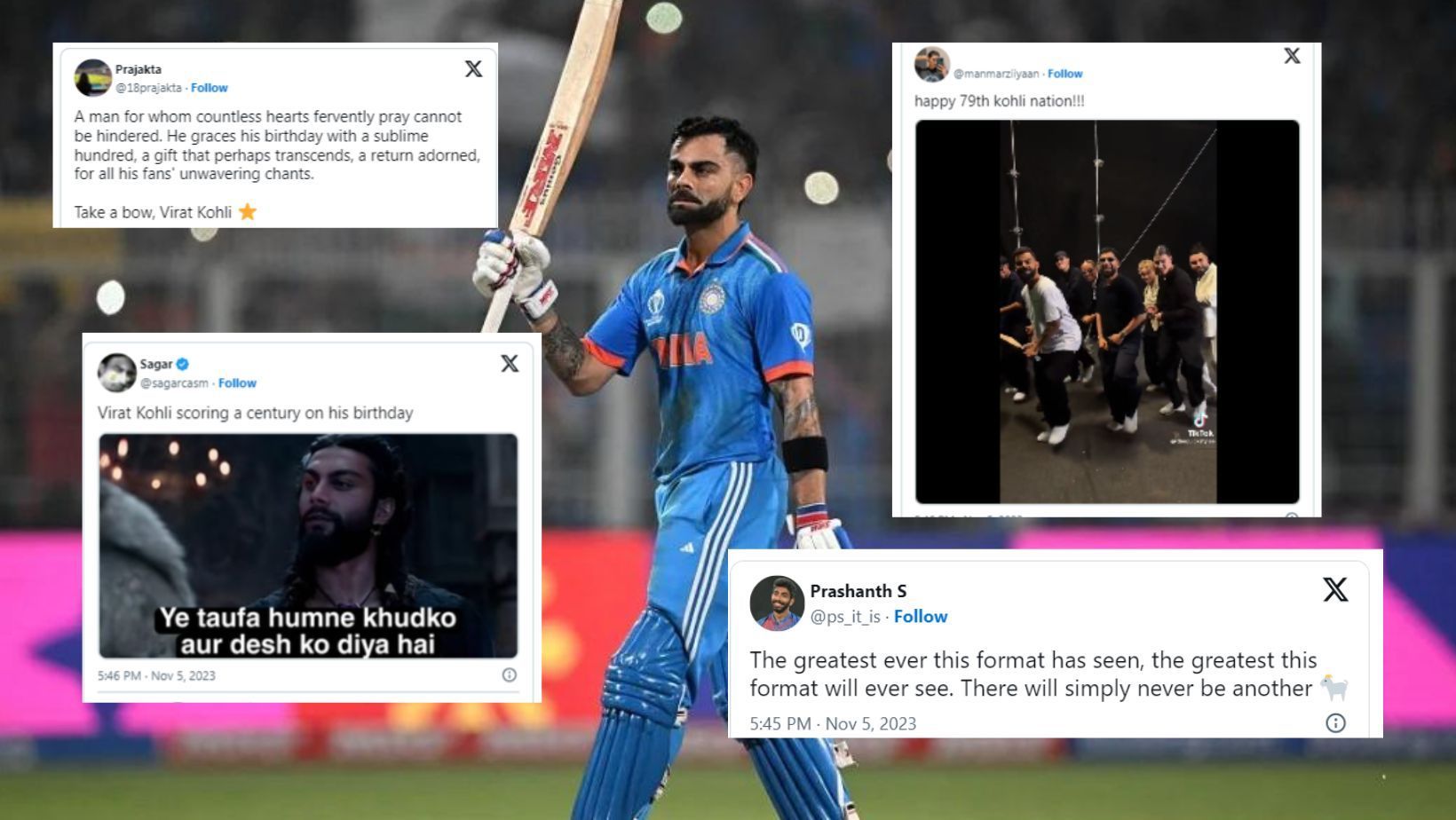 Twitter reactions to Virat Kohli