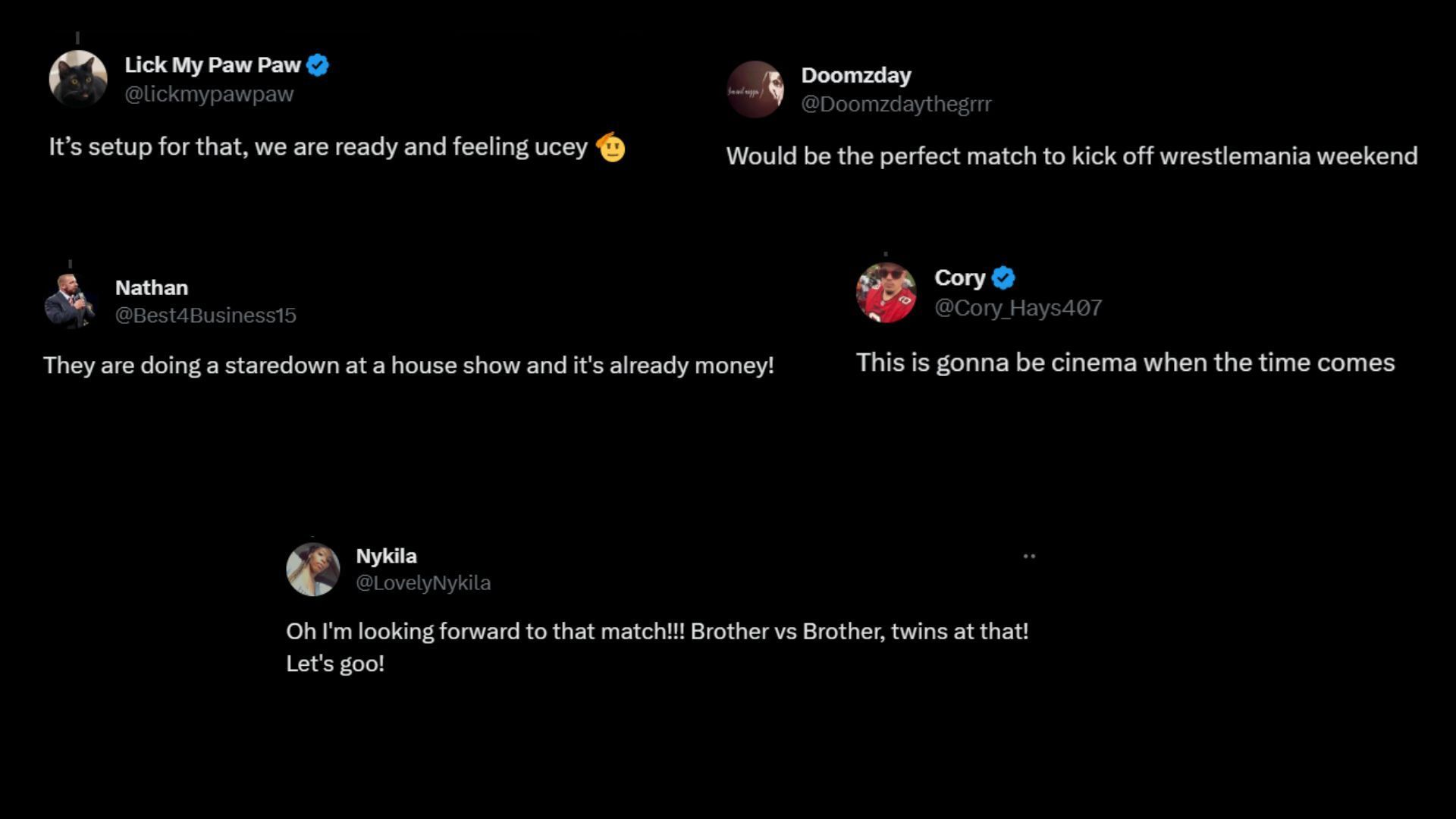 Screenshot of more fan reactions on Twitter