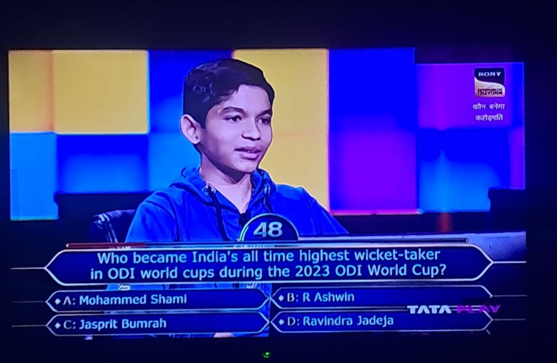 KBC&#039;s latest cricket-related question. (PC: Sony)