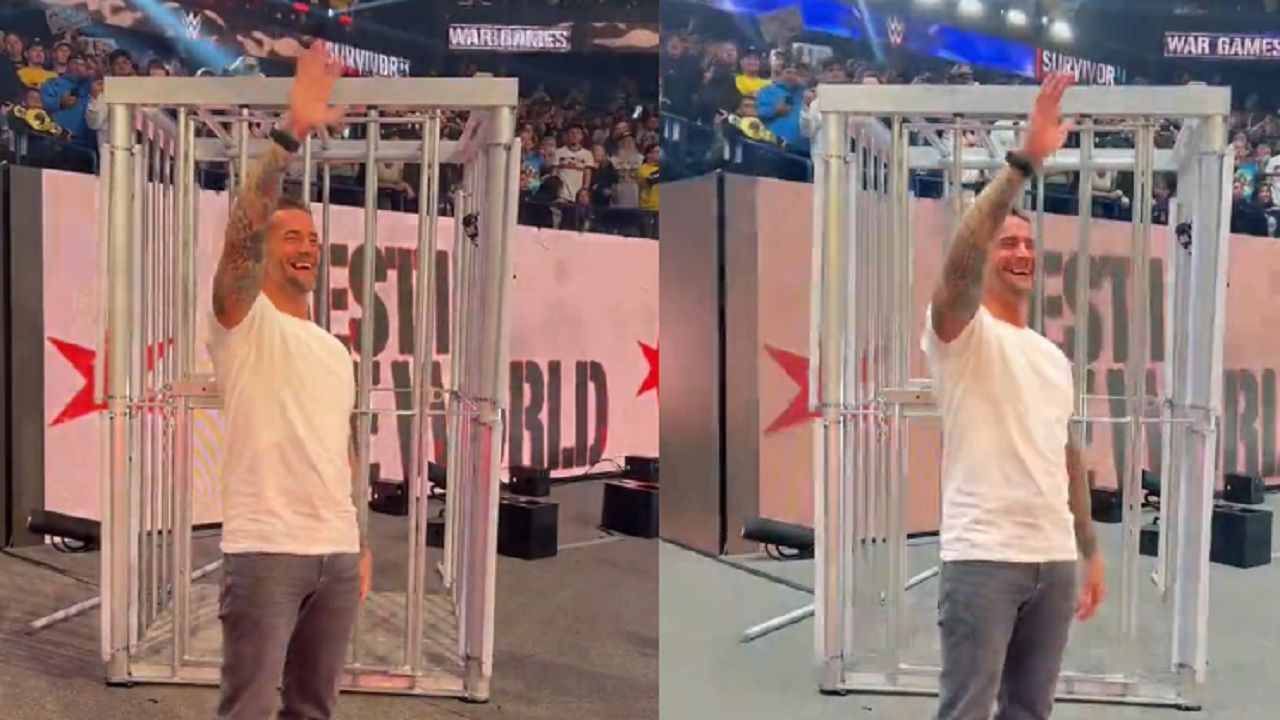 Punk waving at the WWE Superstar