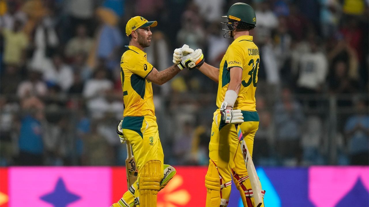 Glenn Maxwell and Pat Cummins. (Image Credits: Twitter)