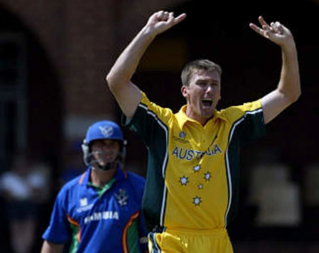 Glenn McGrath vs Namibia at 2003 WC [Getty Images]