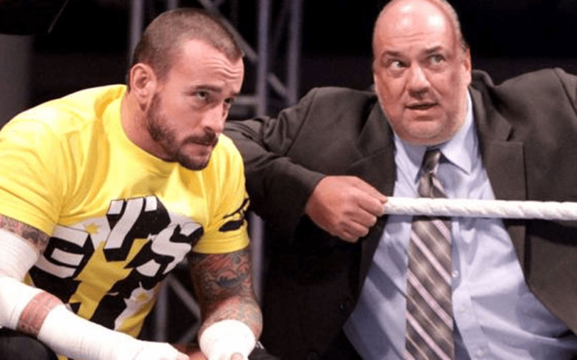 Punk listened attentively to Heyman's advice.