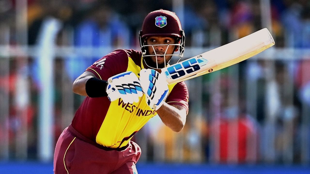 Nicholas Pooran in action for West Indies (Image via ICC Cricket World Cup)