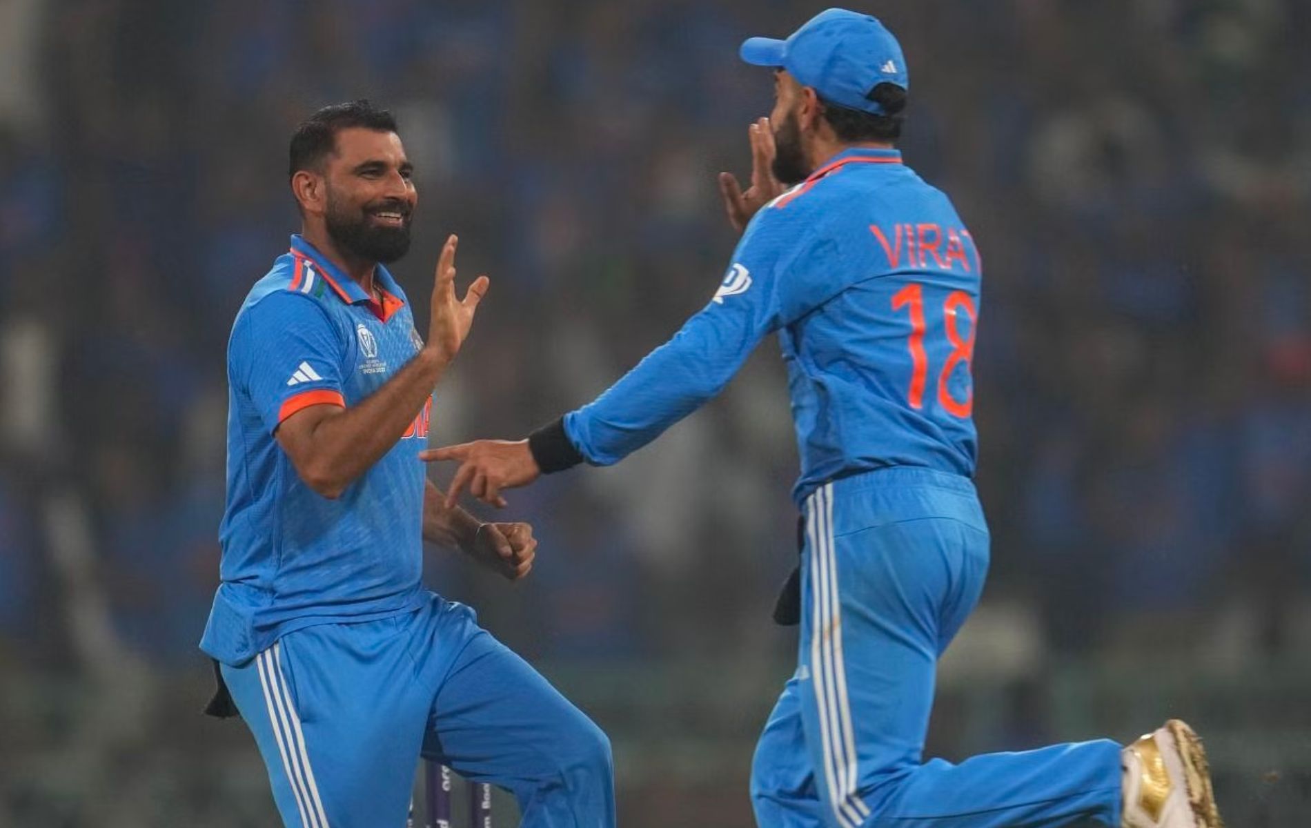 Mohammed Shami (L) with Virat Kohli. (Pic: AP)