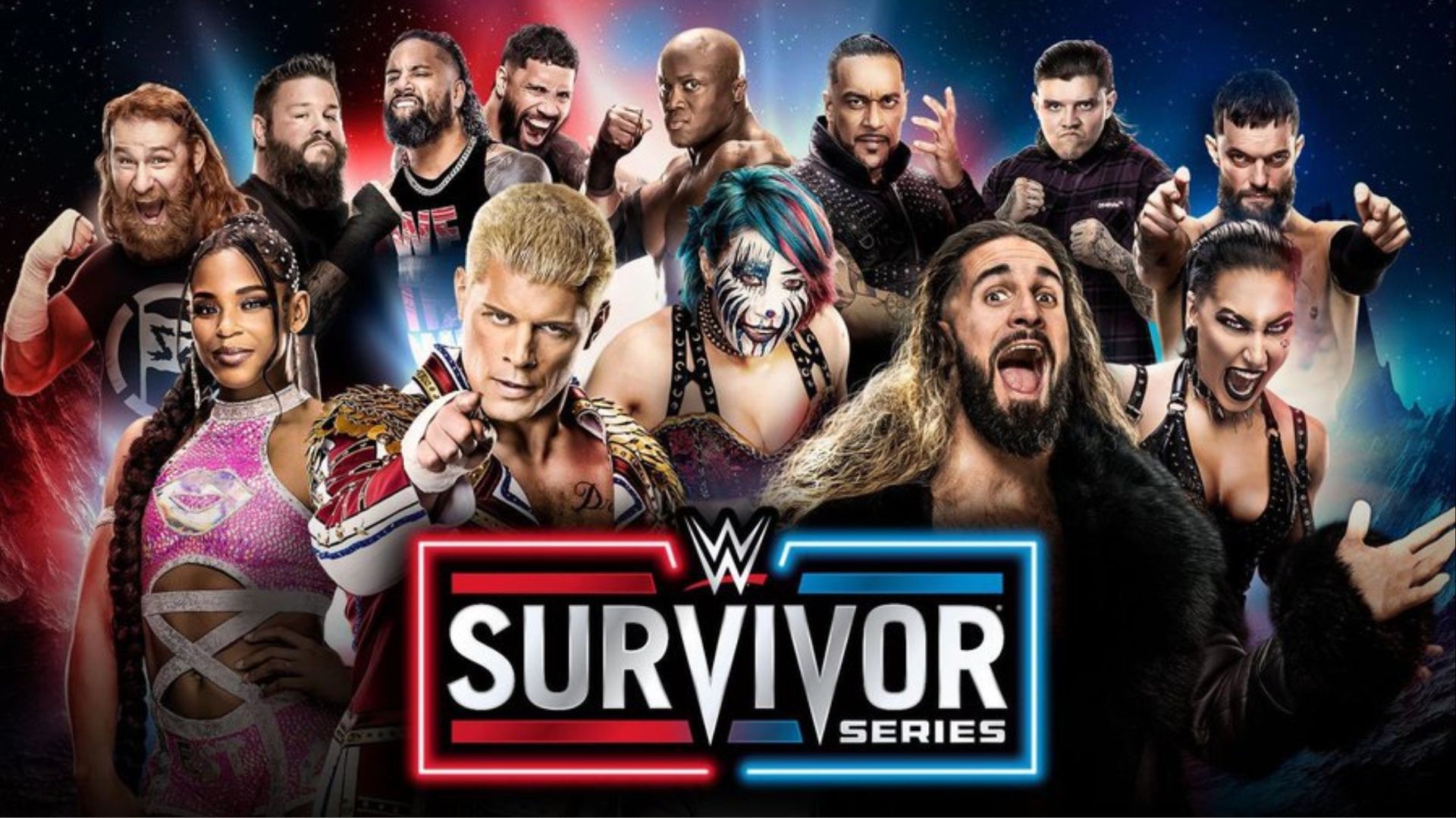 A poster for WWE Survivor Series: WarGames 2023.