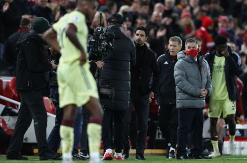 Jurgen Klopp and Mikel Arteta (via Getty Images)