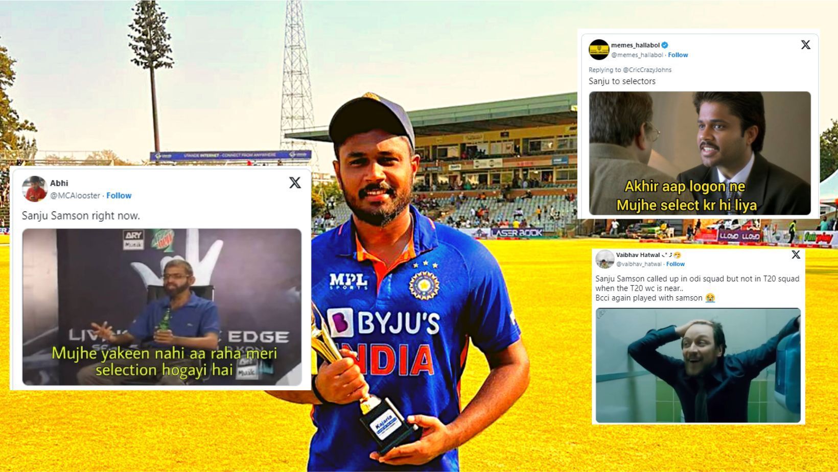 Twitter reactions to Sanju Samson