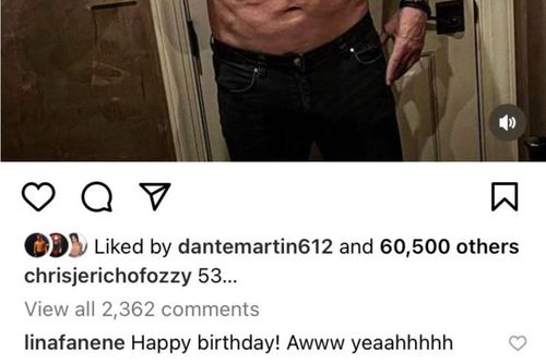 Jax commented on Chris Jericho's Instagram post.