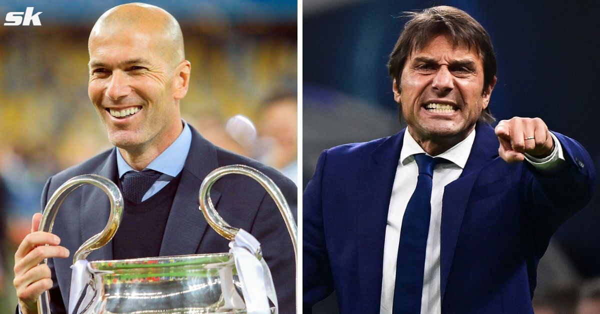 Zinedine Zidane (left) and Antonio Conte (right)