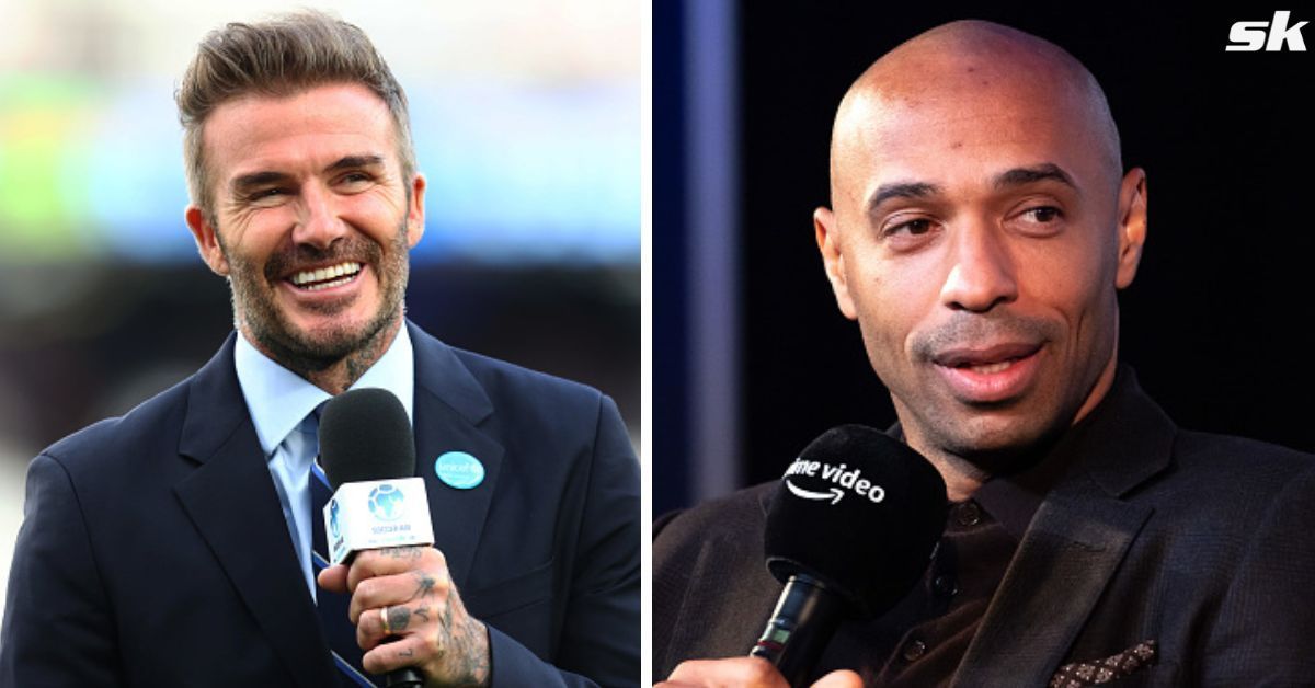 Inter Miami co-owner David Beckham (left) and Thierry Henry