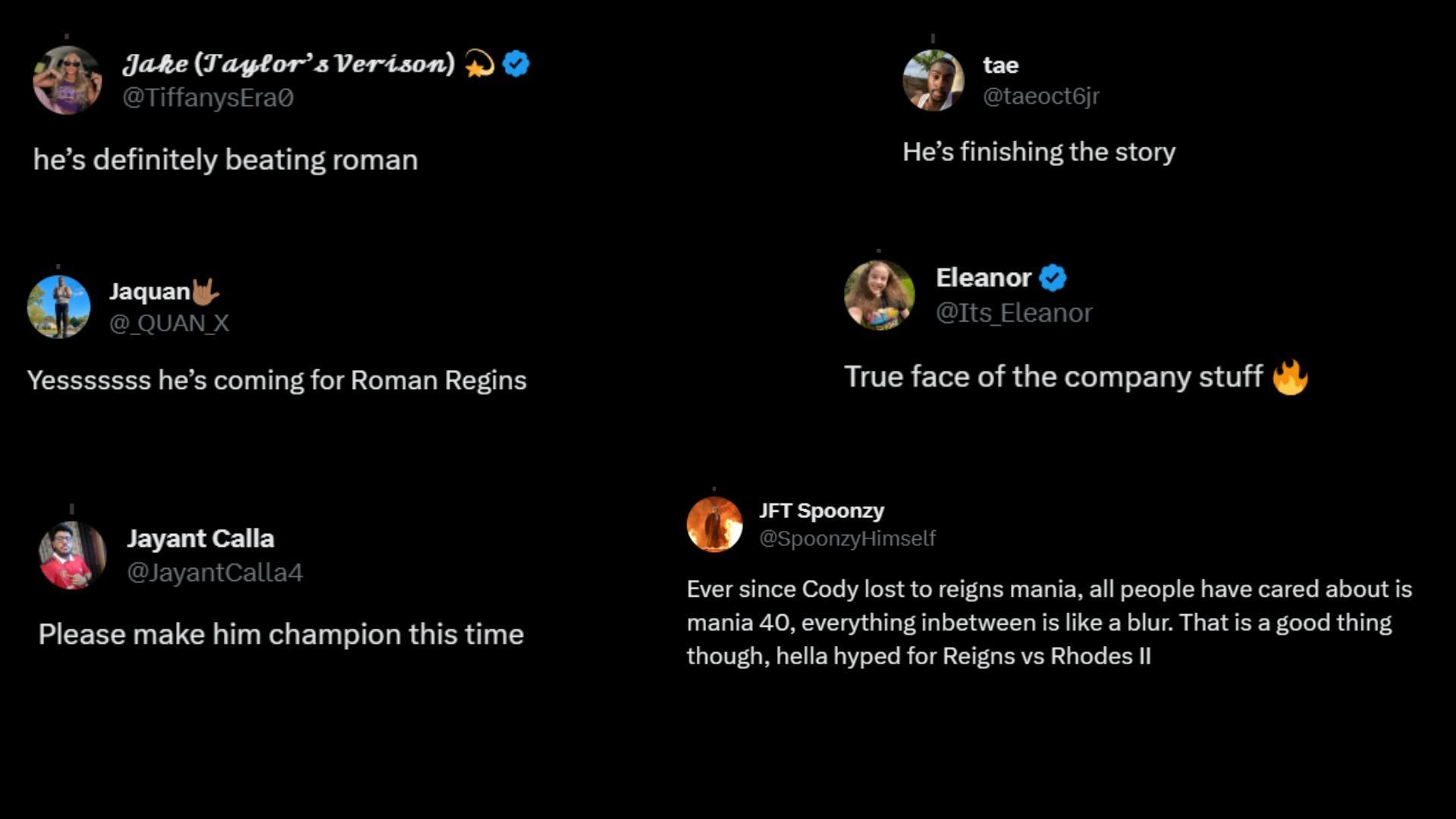 Screenshot of fans&#039; reactions on Twitter.